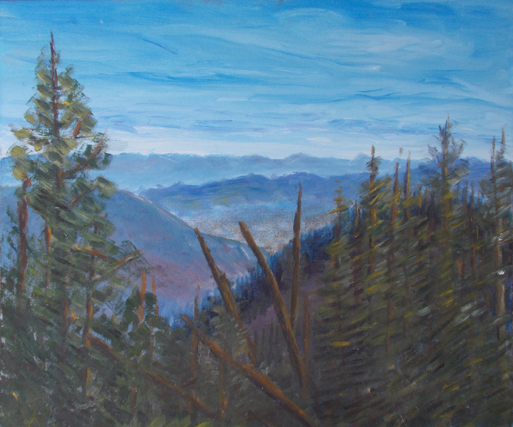 Acrylic on Cardstock 8.5 x 11in For Sale